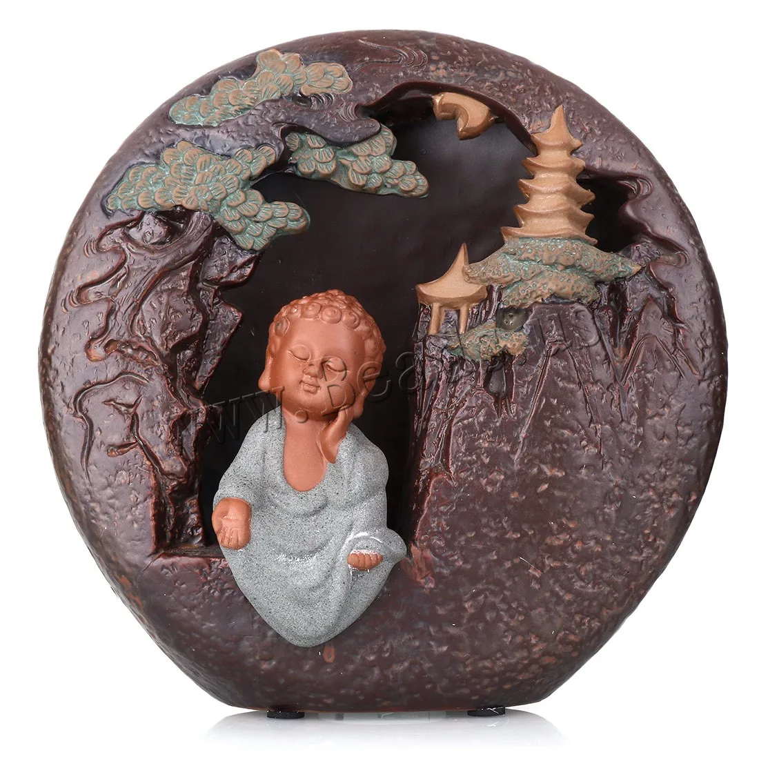 Home Decor Mountain River Backflow Incense Burner Small Buddha Smoke Waterfall Incense Holder Censer Use In Home Office Teahouse