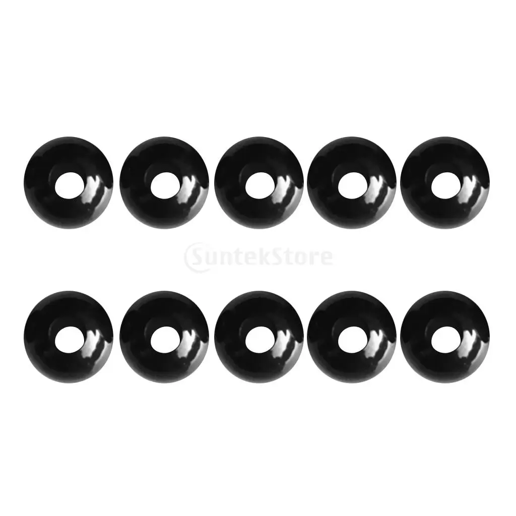 10 Pieces Black Plastic Single Hole Elastic Shock Cord Bungee Rope Toggle Ball End Lock Stopper Stop Buckle Fastener