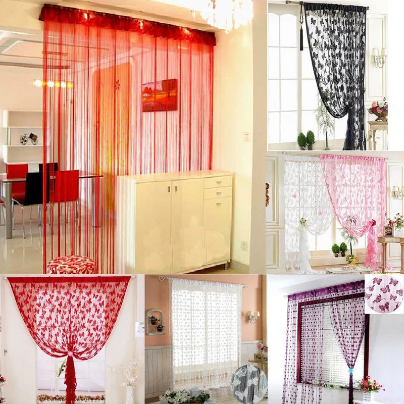21m String Curtain Tassel Window Door Decor Panel Divider Yarn String Curtain Living Room Bedroom Kitchen  (6)