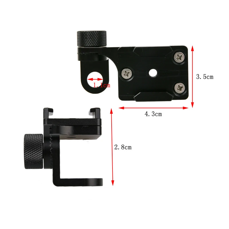 Metal Motorcycle Rearview Mirror Handlebar Mount Clamp  Bracket Holder 360 Rotating Base Adapter for Gopro Hero 6 5 4 3 3+ Camera (9)