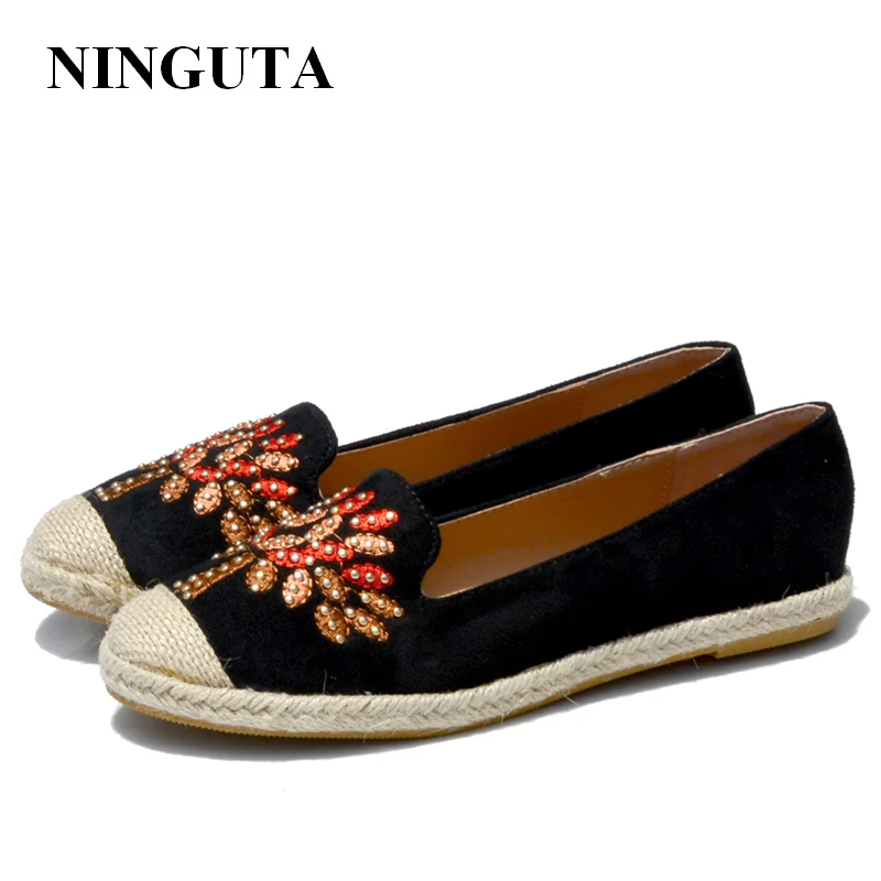 NINGUTA повседневная обувь на плоской подошве женская Осенняя женщина|flat women shoes|flat