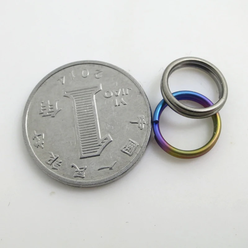 

10mm Titanium Alloy Key Ring 10pcs/lot EDC Outdoor Small Tool Key Ring Accessories