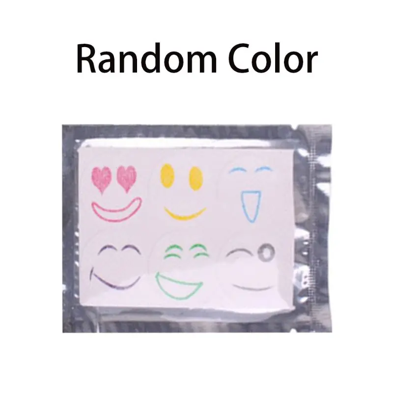 

6pcs Mosquito Repellent Stickers Cartoon Smiling Face Citronella Oil Mosquito Killer