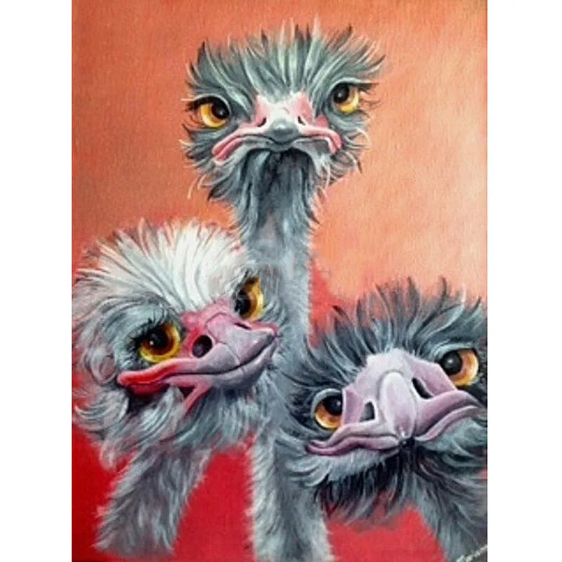 Handmade Diamond Painting Technology Mosaic 5D DIY Dots &quotAnimal Ostrich" Embroidery Cross Stitch Home Decor Gifts | Дом и сад
