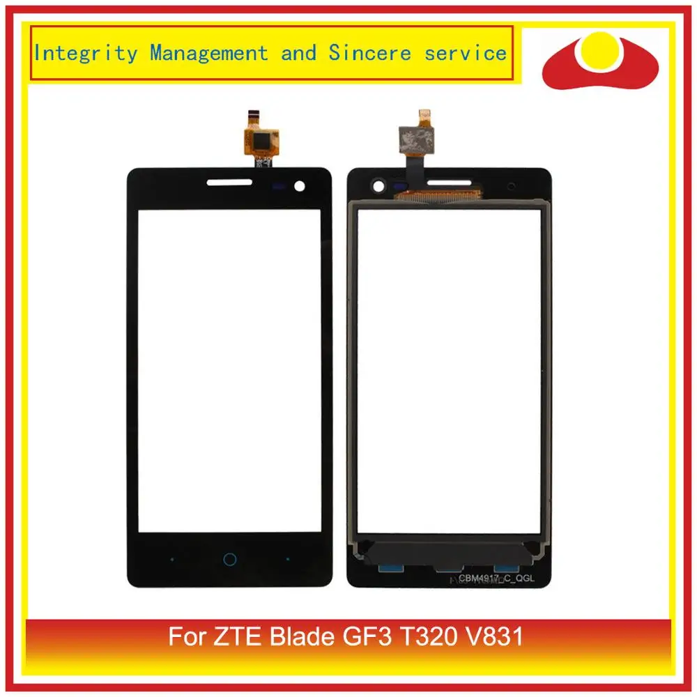 Для ZTE Blade GF3 T320 V831 сенсорный экран дигитайзер Сенсорная панель сенсор передняя