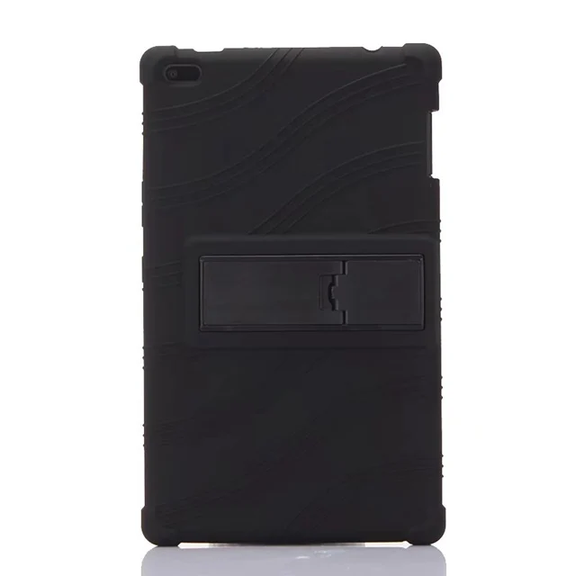 Ударопрочный силиконовый чехол для планшета lenovo Tab 4 8 TB-8504F/8504N/8504X8,0 дюймов, ультратонкий Резиновый ТПУ чехол+ сенсорная ручка - Цвет: Черный