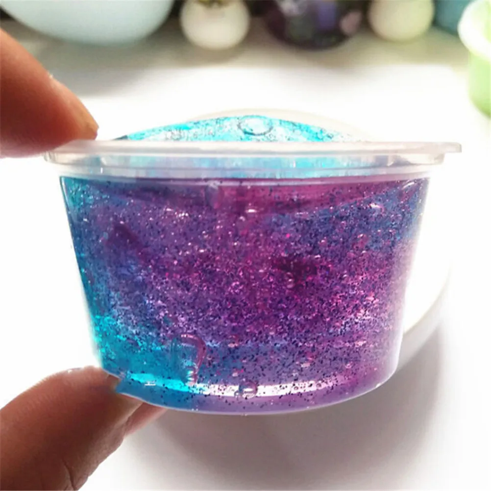 Новинка Прозрачный слайм галактика DIY Рисование антистресс звездное небо
