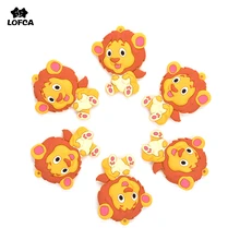 Teeter 1 LOFCA Atacado pc Leão Bonito Do Bebê Chupeta Mordedor de Silicone Animal Dos Desenhos Animados DIY Acessório Colar de Amamentação
