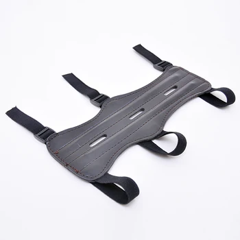 

Archery Arrow Leather 3 Strap Target Archery Arm Guard Protection Safe Strap Armband for Hunting/Shooting Left and Right using