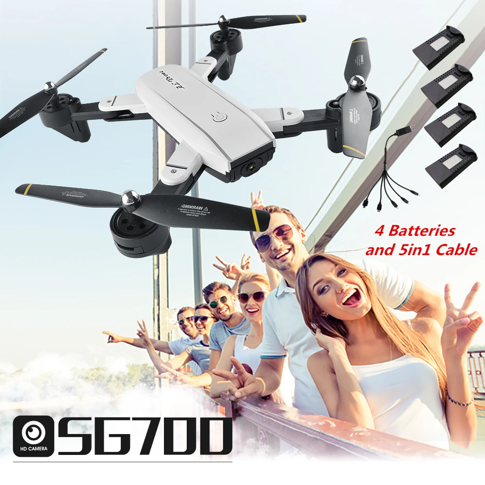 

SG700 RC Quadcopter with Camera FPV Drones with Camera HD Foldable Selfie Drone Altitude Hold Gesture Control Dron vs E58 X12