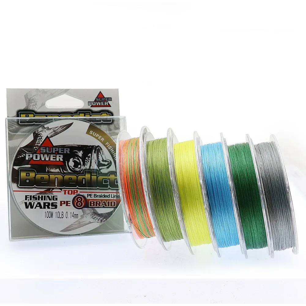 Best pe line fishing 8strands super 6 300LB top fishing line thickness 100M top rated fishing