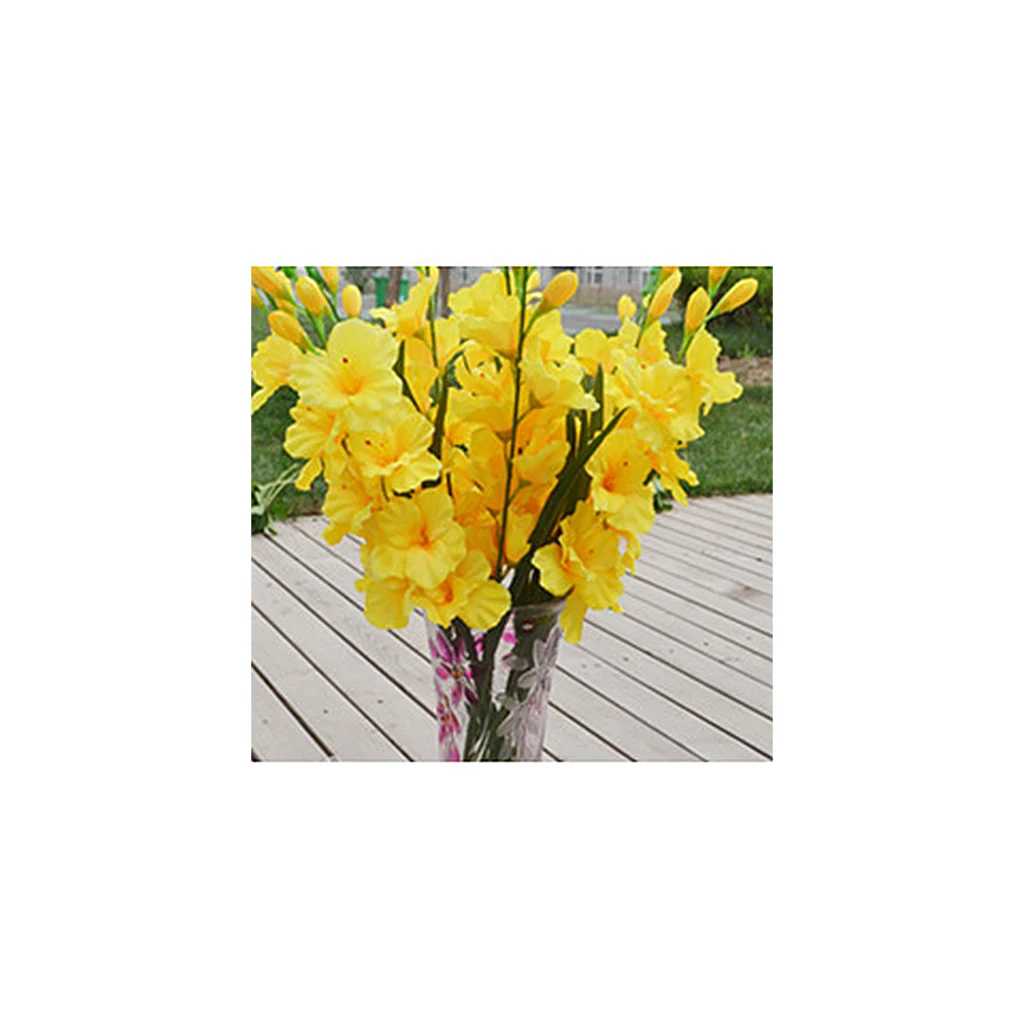 Artificial Gladiolus Spray for Home Wedding Party Restaurant Office & Birthday Party Event Decoration Arrangement Decor Supply 