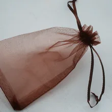 200 шт/партия шоколадный коричневый цвет органза сумки 15x20 см свадебный любимый подарок сумка Ювелирные изделия сумки