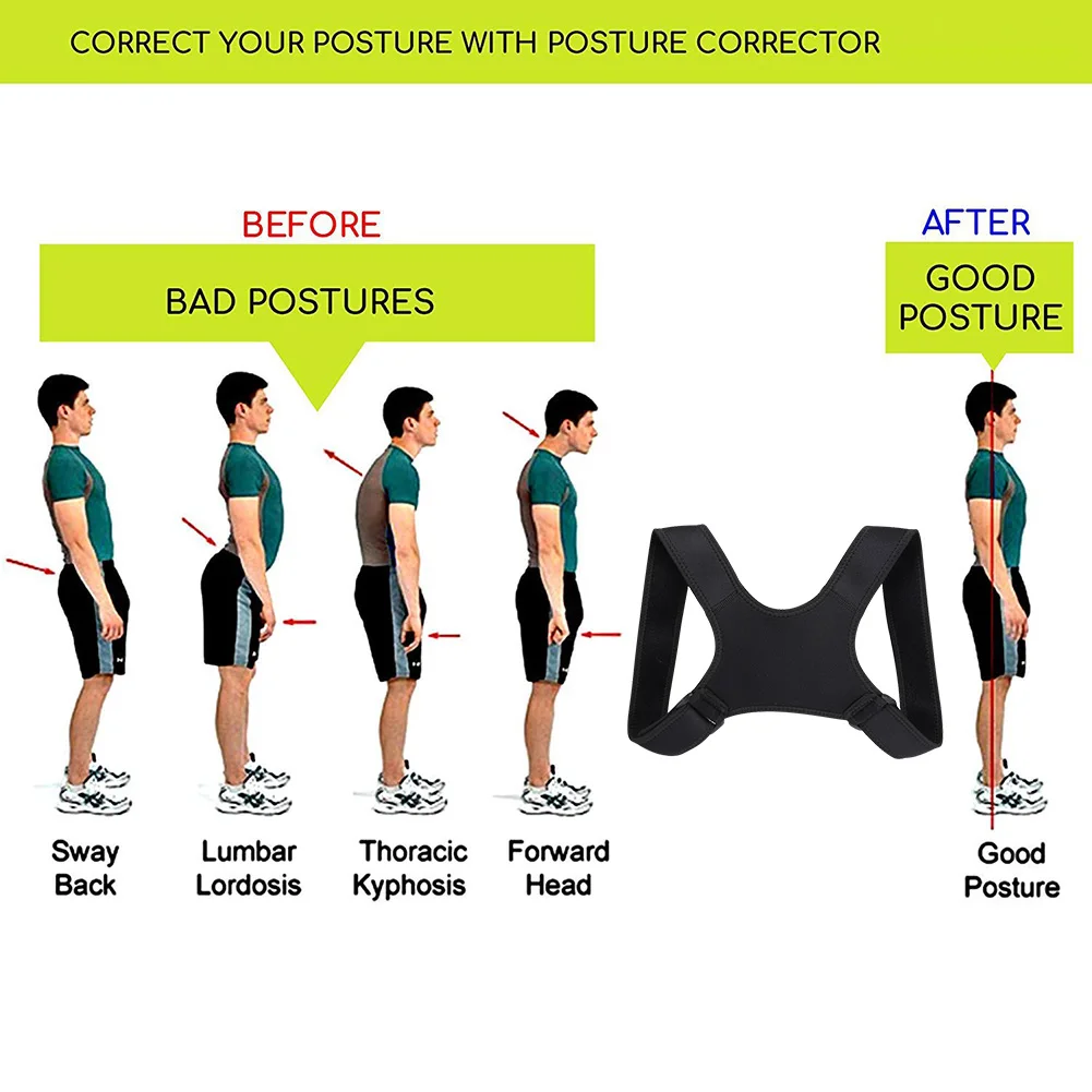 New Spine Posture Corrector Protection Back Shoulder Posture Correction Band Humpback Back Pain Relief Corrector Brace