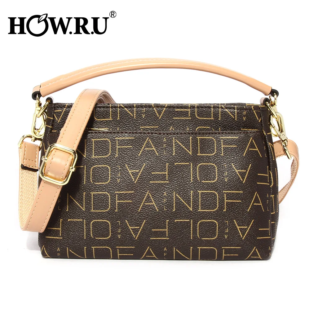 

HOWRU Letter Printed Hand Bag Purse Tote 2019 Small Shoulder Bags Brand Designer PU Leather Ladies Handbags Women Messenger Bag