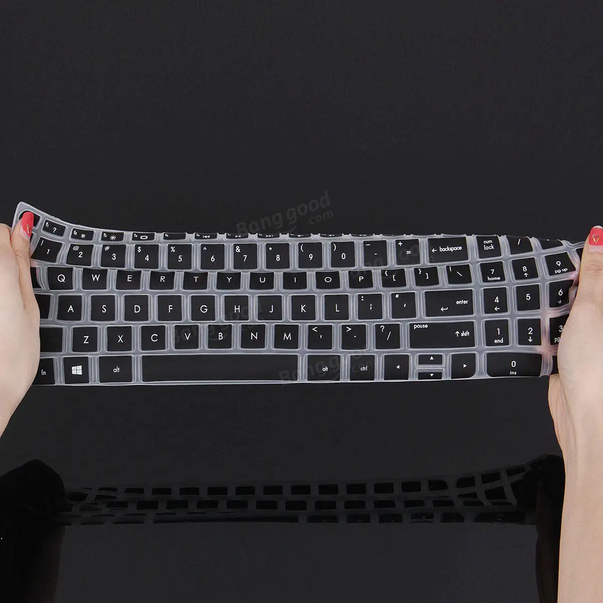 Transparent/Black/Blue/Purple/Rose Red Notebook Keyboard Protector Keyboard Cover for HP Pavilion 15