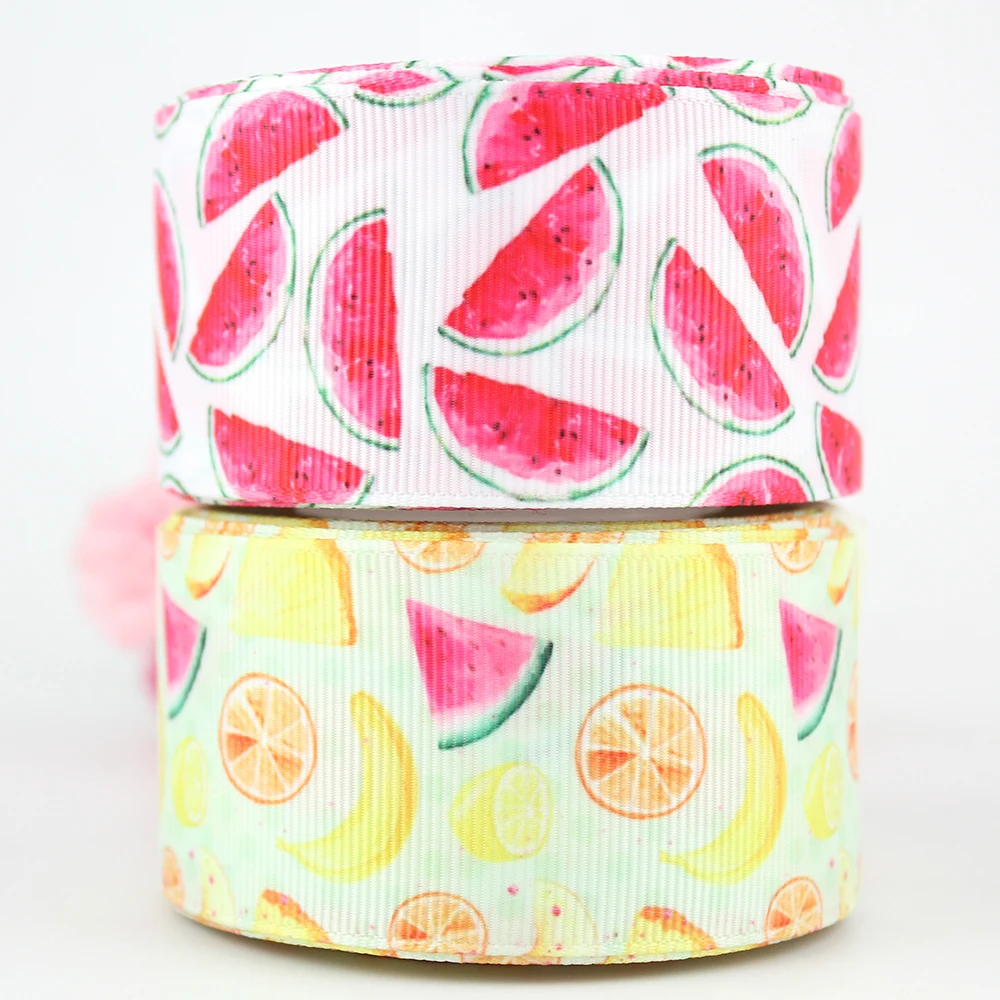 

Watermelon Printed 22mm/25mm/38mm Grosgrain Ribbon Set 10/20/50 yards DIY Handmade Gift Packing Wedding Decoration ribbons