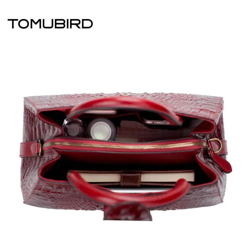 TOMUBIRD 2020 новая женская сумка из натуральной кожи брендовая крокодиловой с