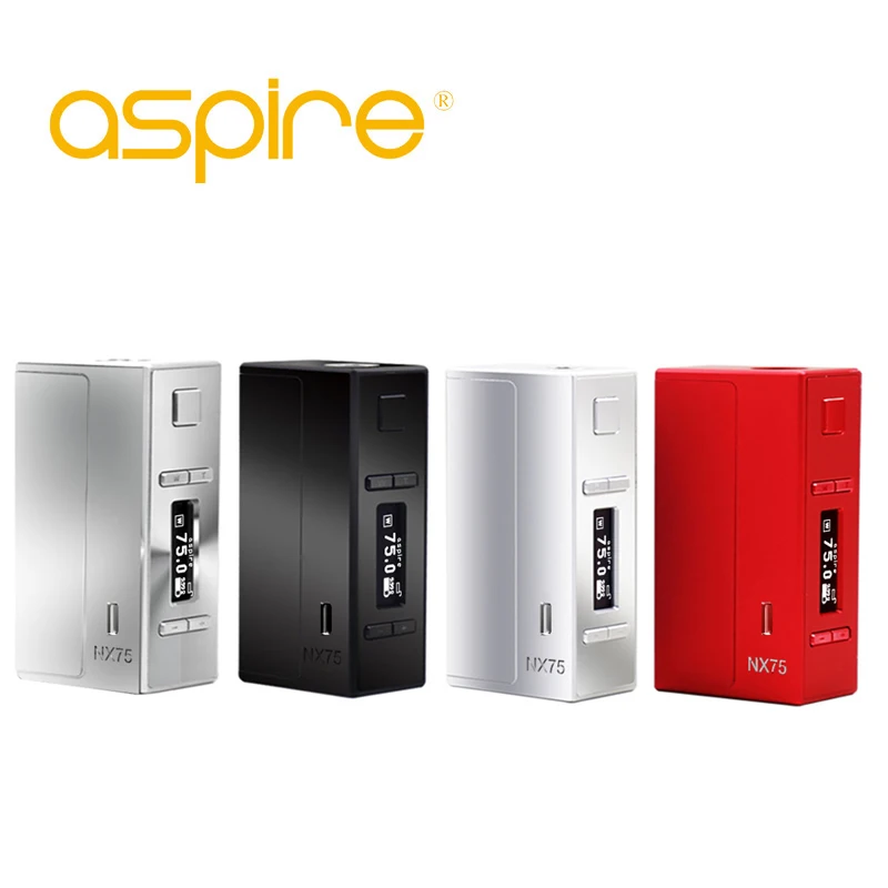 

Aspire NX75 vape box mod 18650 vape mods 510 thread e cigarette mod box VW TC vaper mode for electronic cigarette e cig mod