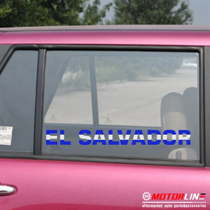 

El Salvador Flag Lettting Decal Sticker Car Vinyl pick size no bkgrd