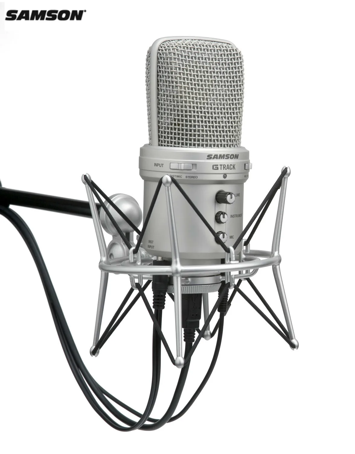 

Original Samson G-track Supercardioid Usb Condenser Microphone With Built-in Audio Interface & Mixer For Broadcasters/educators