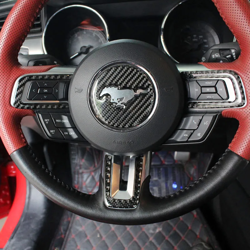 Carbon Fiber Steering Wheel Emblem 3D Car Stickers Car Styling FOR For