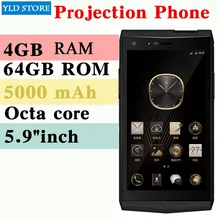 M3 Smartphone 4GB 64GB Octa Core Projector mobile Business mobile Mini family projector 5000 mAH 5.9″INCH