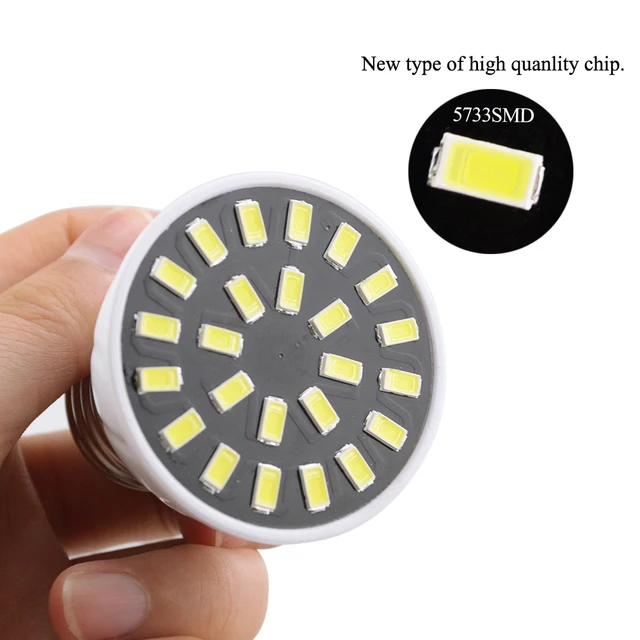 Foxanon-Bombillas de luz LED E27 MR16 GU10 AC220V, 110V, 5W, 7W, 9W, 18, 24, 32LED, SMD 5733, foco cfl Foxanon-Bombillas de luz LED E27 MR16 GU10 AC220V, 110V, 5W, 7W, 9W, 18, 24, 32LED, SMD 5733, foco cfl