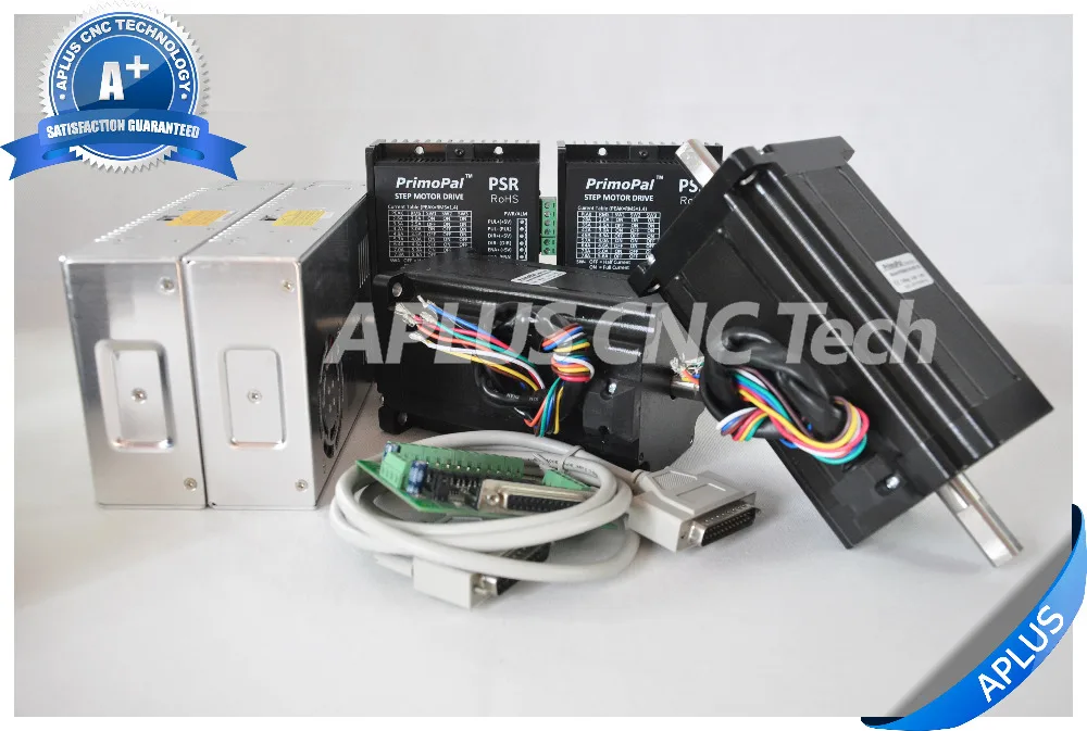 

2-Axis NEMA 34 Dual Shaft Stepper Motor 1696oz-in & Driver PSR8078 & 48V Power Supply Kit