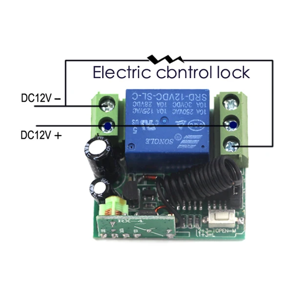 Home smart control system DC 12V 10A 1ch wireless remote control switch system 315/433mhz 3 Transmitter &4 receiver SKU: 5556