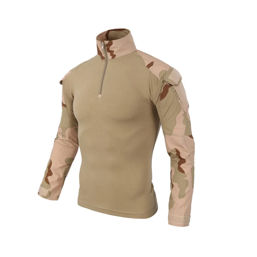 Tight Breathable Hunting Clothes Esdy Outdoor Hunting Camouflage Clothing Men Military Tactical Combat Long Sleeve Shirt