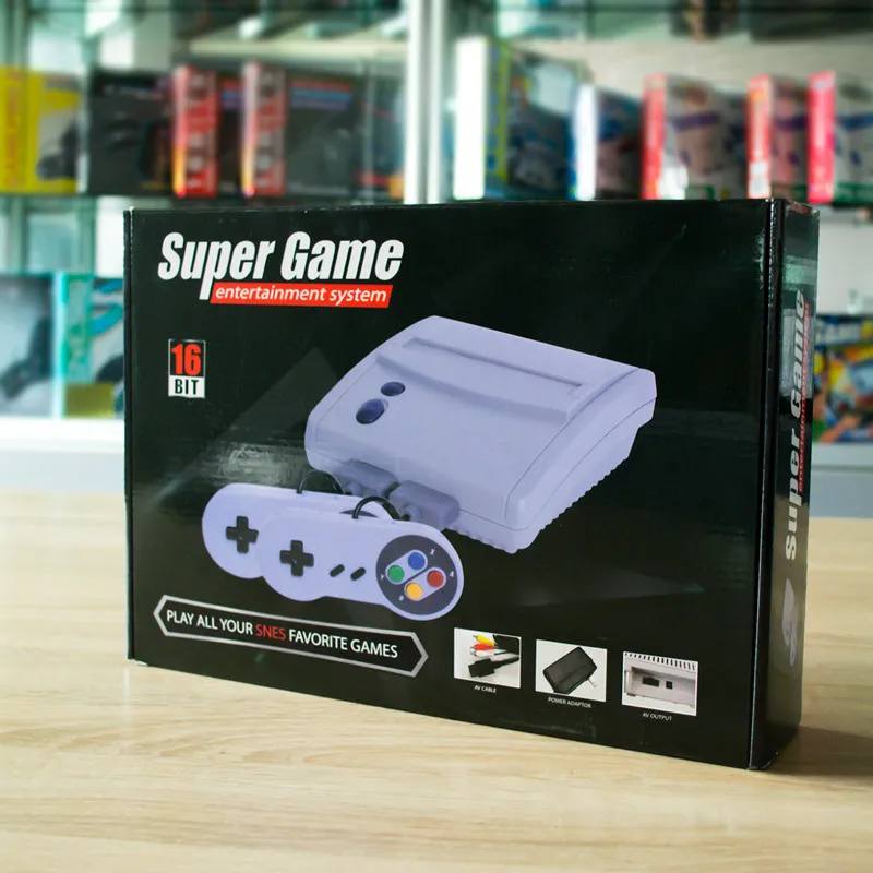

16 Bit Super Classic TV Video Game Console Built-in 64 Games with Cartridge Slot For Snes Retro Super Game AV Out with Box