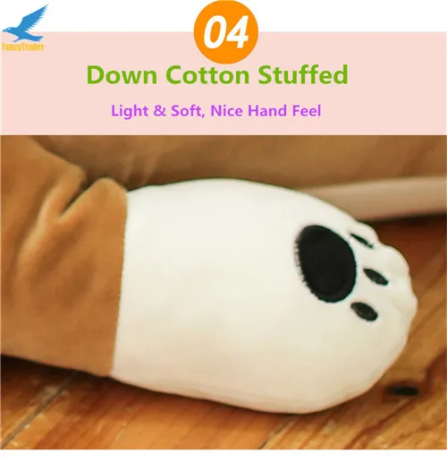 Fancytrader New 43'' Large Soft Anime Shiba Inu Plush Toy Stuffed Soft Lying Animal Akita Dog Doll 110cm Cartoon Pillow Present (10)