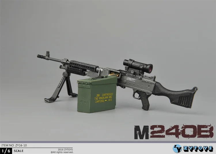Кукла в масштабе 1/6 аксессуар для куклы M240L или M240B пластиковая модель пулемета 12