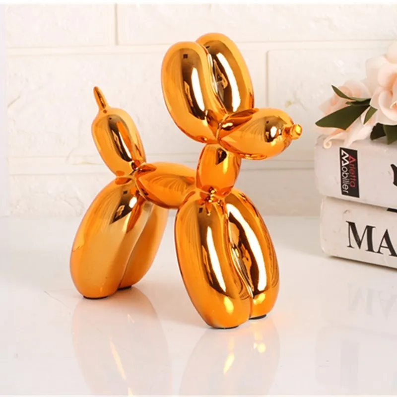 

Creative Balloons Dog Art Sculpture Statue Animal Resin Art&craft Living Room Office Ornaments Decorations