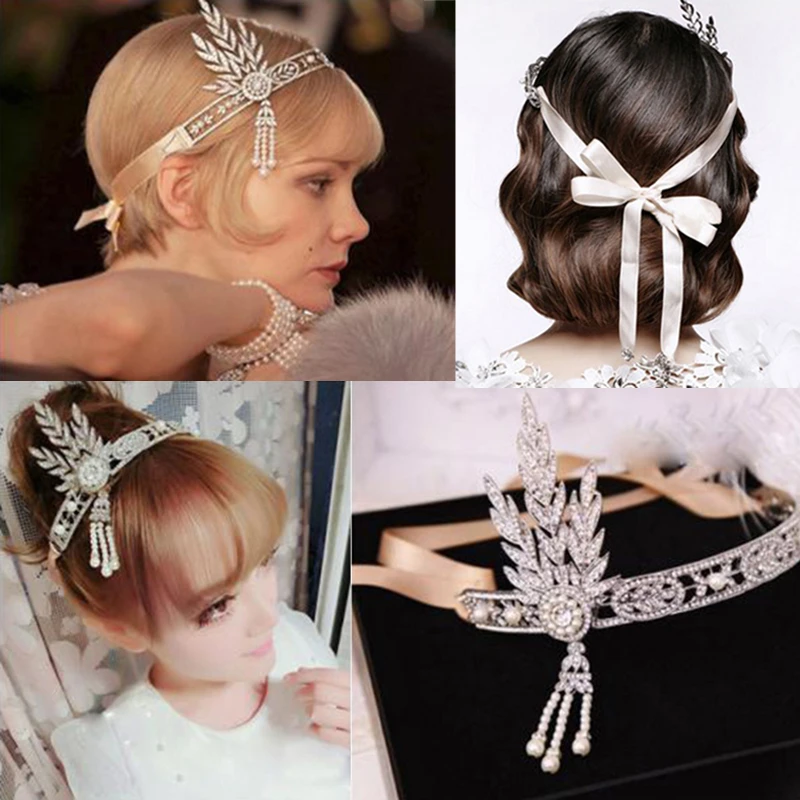 2015 NEW Fashion Hair accessories ,1920's Great Gatsby Style Alloy Diamante Headband Tiara Ivory|hair spools|accessories jewelryaccessories dress - AliExpress