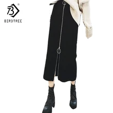 High Street Для женщин Юбки-карандаши Мода г. Chic ПР Стиль плюс Размеры Zippe стрейч Высокая Талия Миди-юбки Новое поступление B81722Q