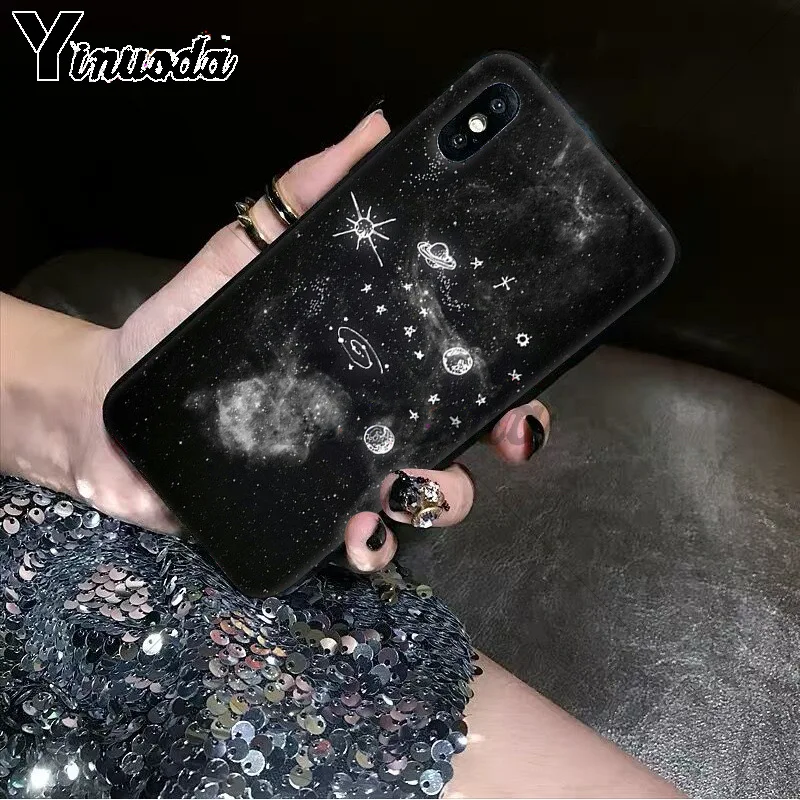 Black With White Moon Stars Space Astronaut