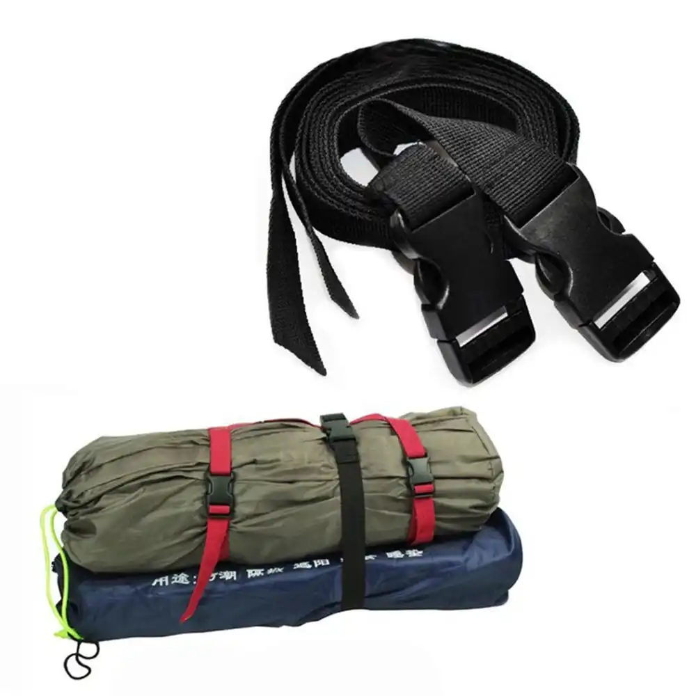 1 Pcs Top Adjustable Black Travelling Camping Sleeping Bag Straps Nylon Outdoor Backpack Tent Lashing Straps Belt Bag Parts Accessories Aliexpress
