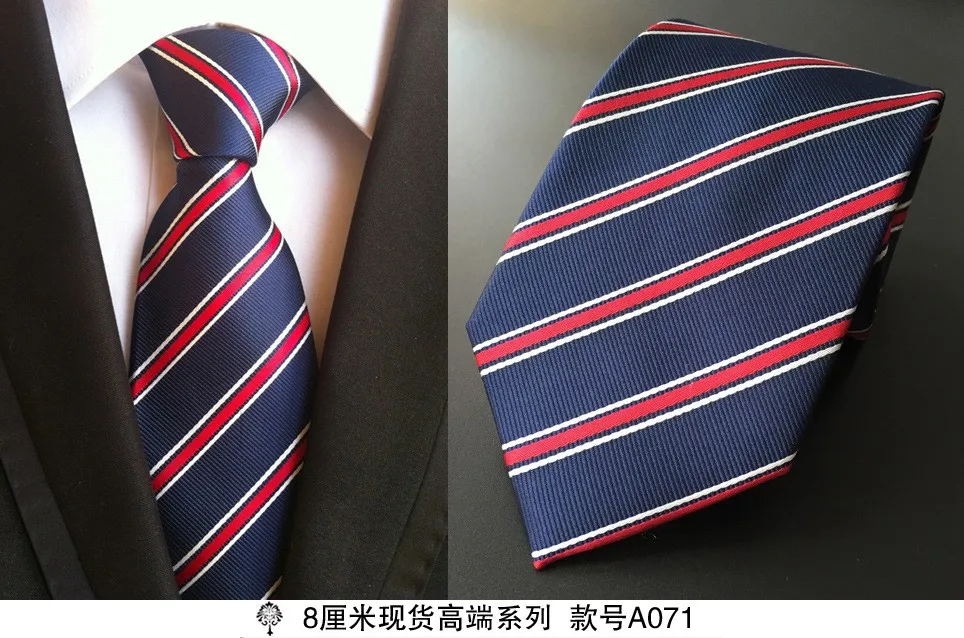 Шелковый плотный тканевый Галстук Пейсли для мужских галстуков дизайнерские модные мужские галстуки 8 см темно-синий и красный полосатый галстук свадебное платье
