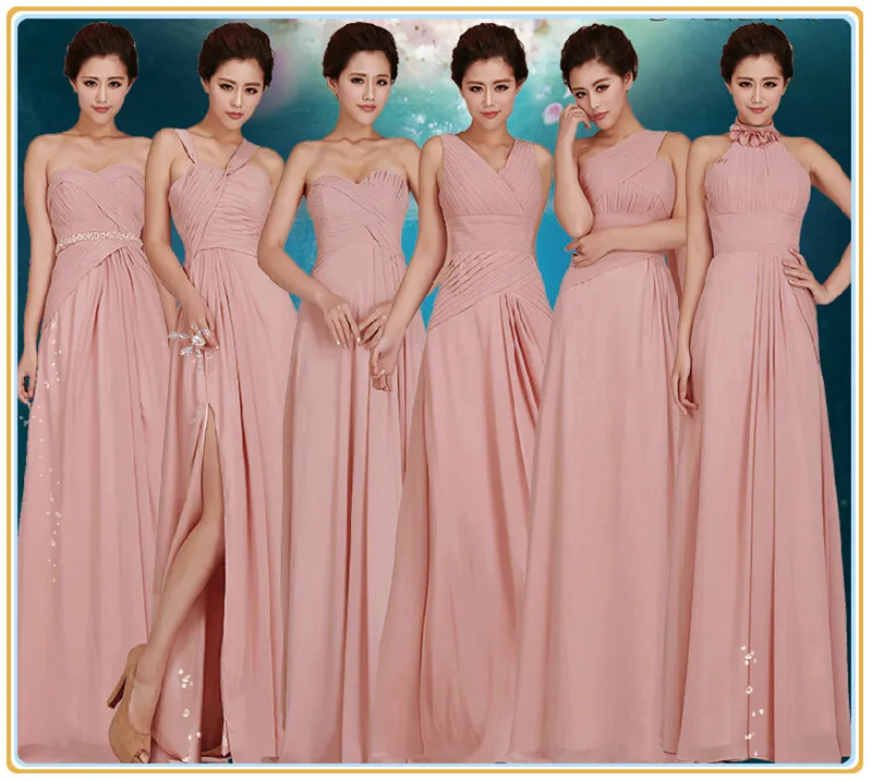 Blush Bridesmaid Dress Cheap Sexy Mismatch Pink Bridesmaid Dresses 2015 Blush Pink Bridesmaid
