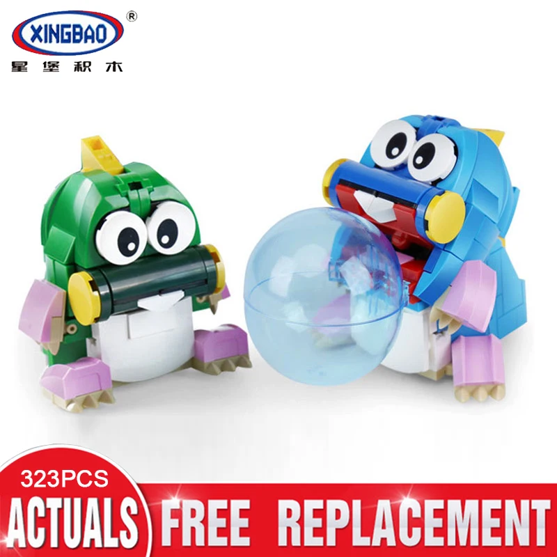 

XingBao 11001 323Pcs Genuine Creative Series The Cute Dragon Set Children Educational Building Blocks Bricks Model Toys XB-11001