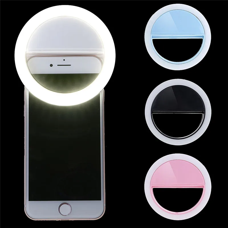 

New Battery Powered 3 level Brightness Selfie LED Ring Fill Light for Samsung Galaxy S7 S6 J7 J5 C9 J3 pro edge prime Smartphone