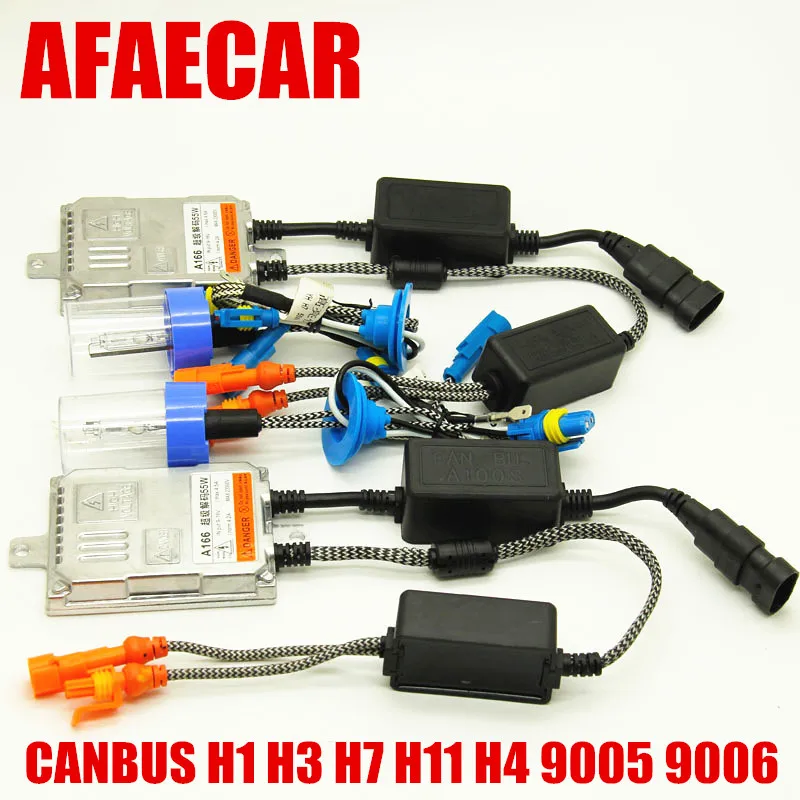 AFAECAR Super Fast Bright error free H7 Xenon canbus HID h11 h4 h11 9005 9006 kit