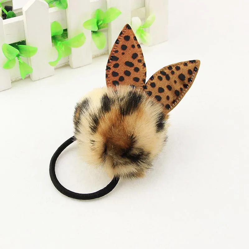 

Pretty Cute Rabbit Ear Pompom Elastic Hairband Lovely Hair Rope Ring for Female Headdress Fashion Hair Accessories