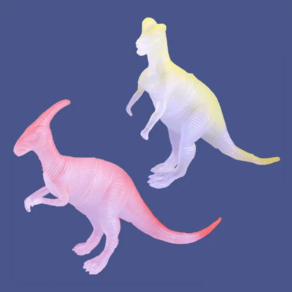 8 Styles Mixed Package Luminous Artificial Bright Dinosaur Fluorescent Toys Jurassic Noctilucent Dinosaur Model Toys Kids