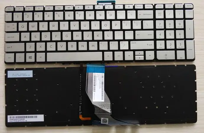 Новинка для hp envy 17-s113ca 17-s017cl 17-s043cl 17-s066nr 17-s013ca 17-s030nr 17-s033cl 17-s041nr нам Серебряная клавиатура с подсветкой