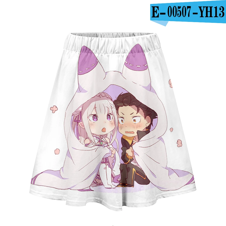 Zero kara Hajimeru Isekai Seikatsu 3D K-pop юбки женские Harajuku shein эластичная талия короткие женские универсальные короткие женские - Цвет: 3D