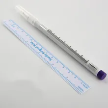 Микроблейдинг хирургический маркер для кожи бровей татуировки кожи Маркер ручка с измерением линейка для нанесения татуировки инструмент писчий кожи