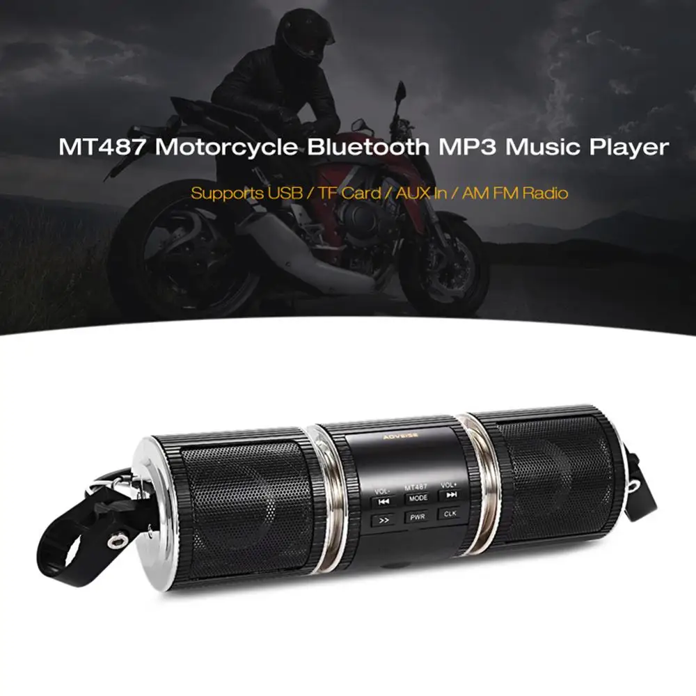 Высокое качество звука колонки для мотоциклов FM радио AUX USB TF Bluetooth MP3 плеер водонепроницаемый мотоцикл стерео динамик